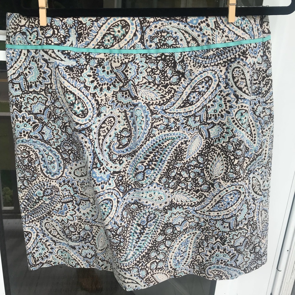 Geoffrey Beene paisley pencil skirt